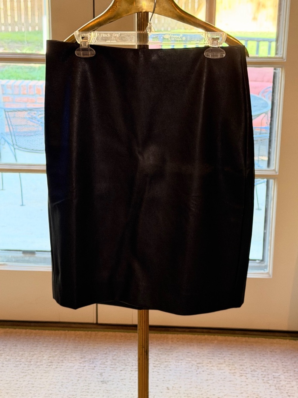 J. Crew Black Faux Leather Pencil Skirt - Sleek Office Essential